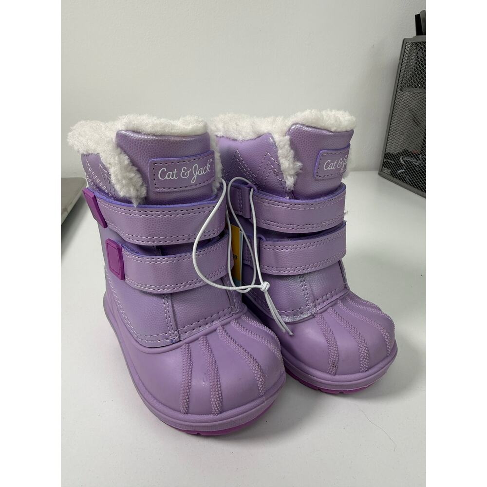 Cat & Jack Kids' Waterproof Purple Snow Boots